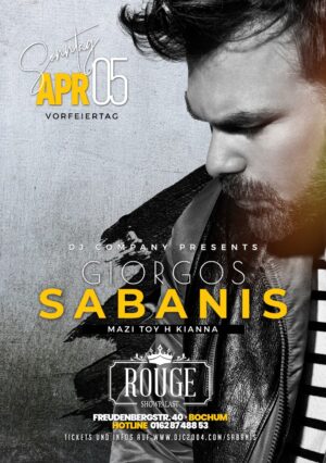 05.04.2026 - Giorgos Sabanis Live - Rouge Showpalast, Bochum